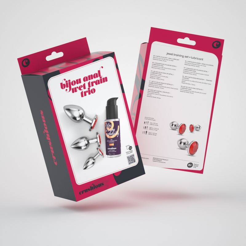Bijou - Trio de Plug Anal Humide - 3 Bijoux - Rouge