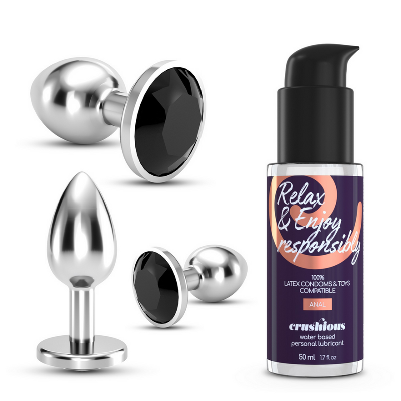 Bijou - Trio de Plug Anal Humide - 3 Bijoux - Noir