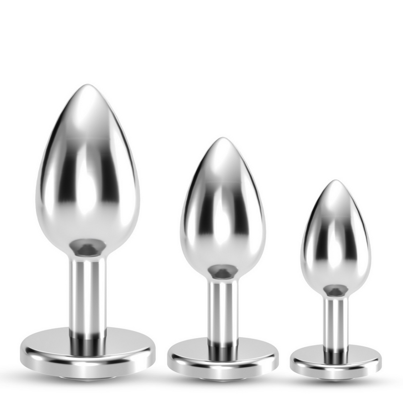 Bijou - Trio de Plug Anal Humide - 3 Bijoux - Noir
