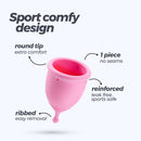 Minerva - Coupe Menstruelle avec Poche - XS - Rose