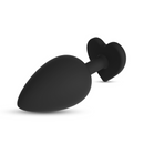 Cuore - Plug Anal avec Quatre Bijoux Interchangeables - Petit - Noir