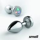 Borealis - Plug Anal Métallique avec LED RGB - Petit - Argent