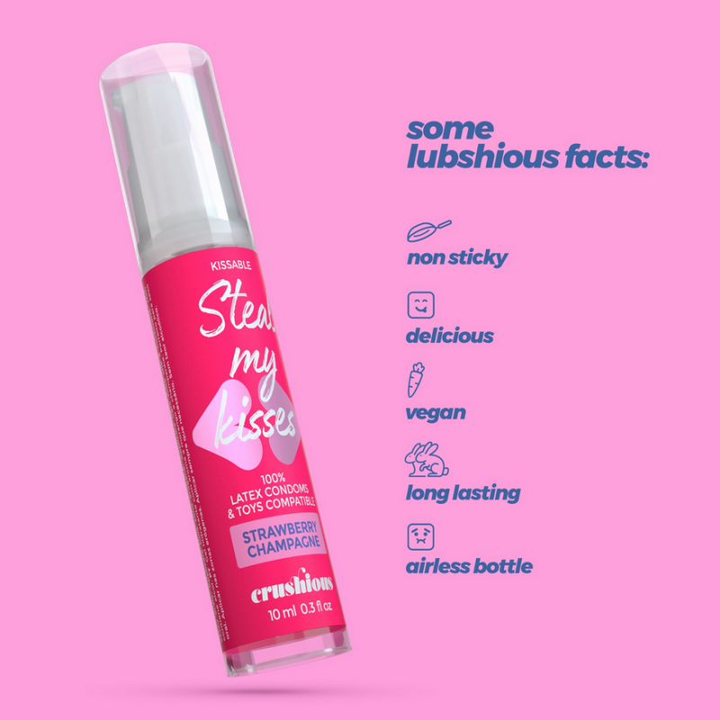 Steal My Kisses - Lubrifiant - Saveur Champagne Fraise - 0,3 fl oz / 10 ml