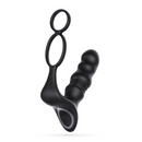 Crixus - Masseurs prostatique vibrant avec sangle pour testicules et cockring - Noir