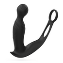 Flamma - Massager prostatique vibrant avec sangle pour testicules et anneau pénien - Noir