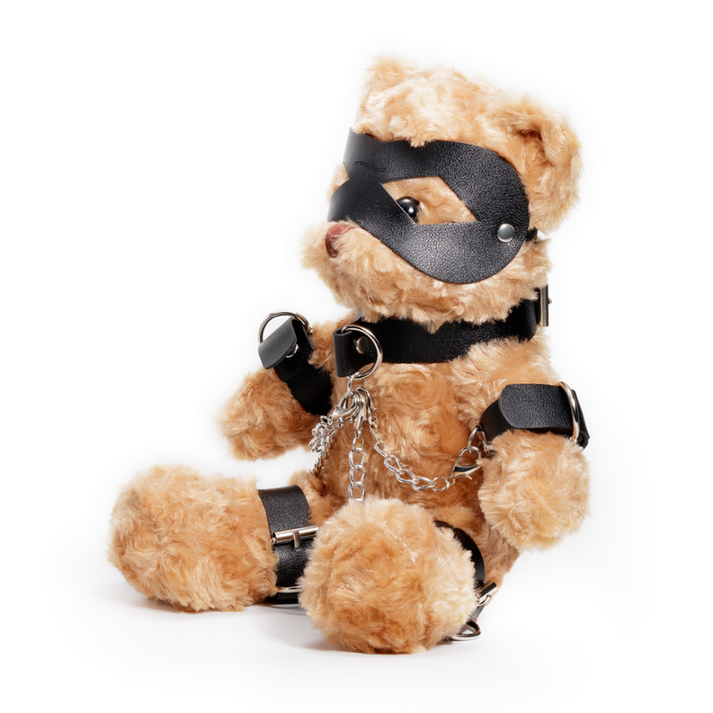 Crushito - Ours en peluche bondage - 31 cm - Noir