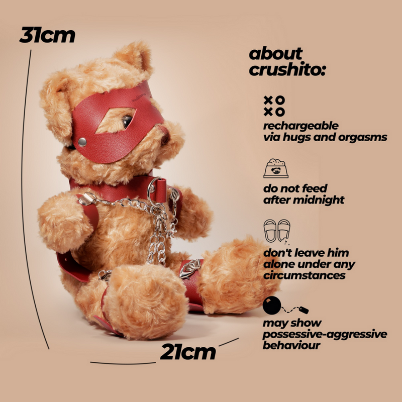 Crushito - Ourson de bondage - 31 cm - Rouge