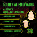 Golden Alien Invader - Dildo en silicone - Doré
