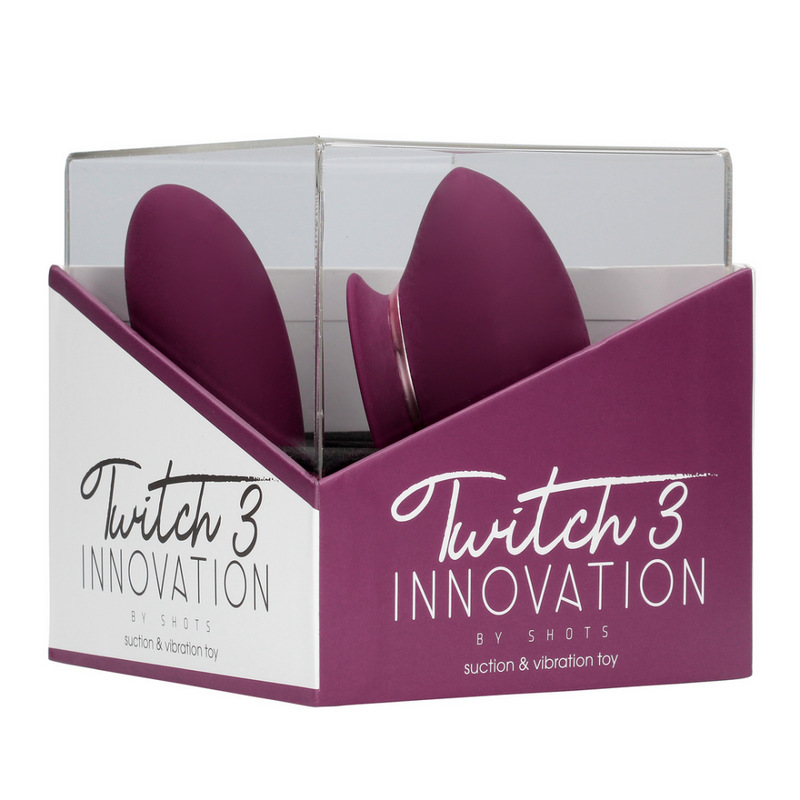 Twitch 3 - Vibreur Rechargeable et Succion - Bourgogne