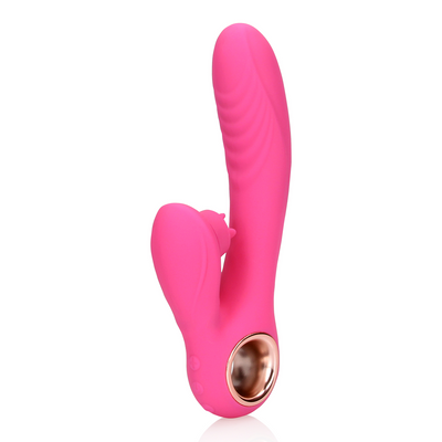 Vibromasseur Lapin avec Langue Vibrante et Chauffante - Rose Exubérante