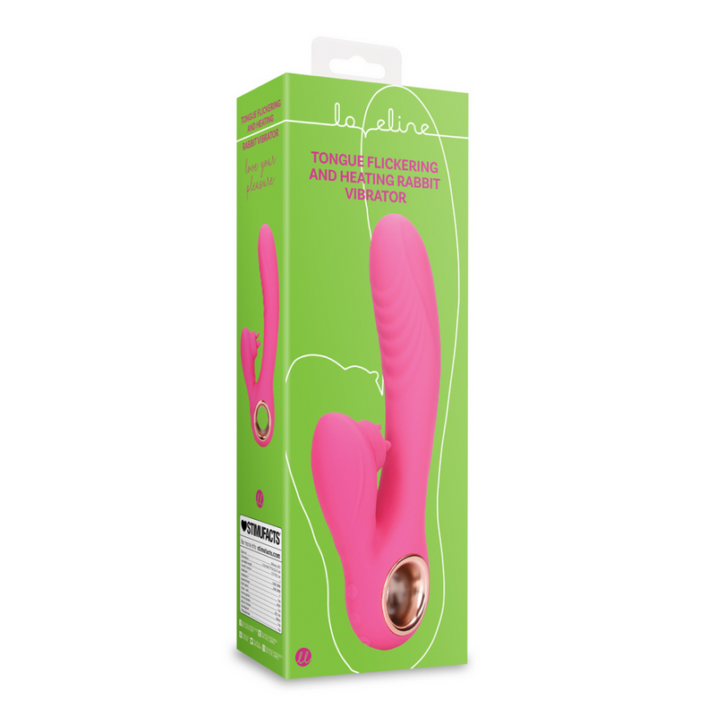 Vibromasseur Lapin avec Langue Vibrante et Chauffante - Rose Exubérante