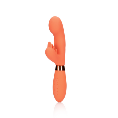 Vibrateur en silicone en forme de lapin avec stimulateur clitoridien strié - Carottes Glacées