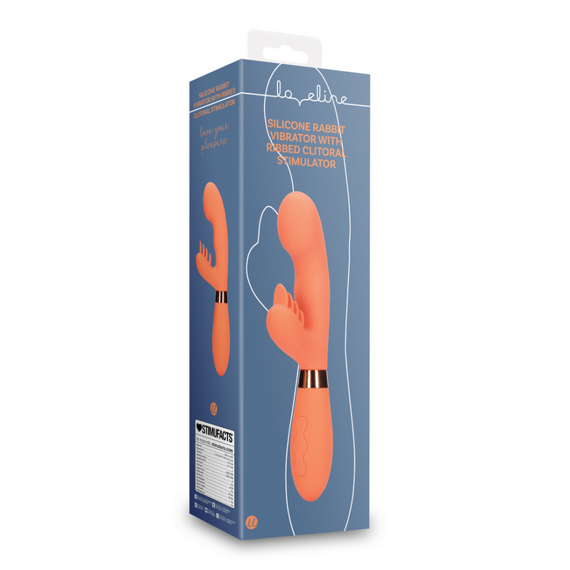 Vibrateur en silicone en forme de lapin avec stimulateur clitoridien strié - Carottes Glacées