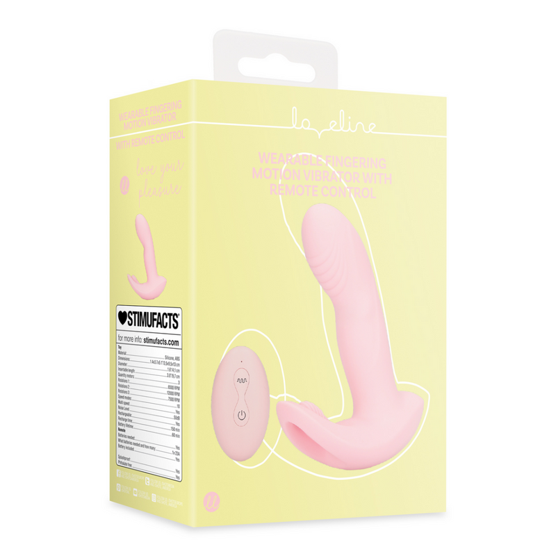 Vibromasseur portable à mouvement de doigt avec télécommande - Cerise Chiffon