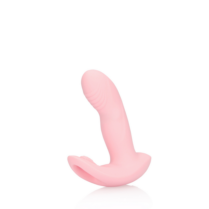 Vibromasseur portable à mouvement de doigt avec télécommande - Cerise Chiffon