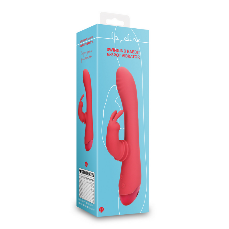 Vibromasseur G-Spot Lapin Oscillant - Rouge Brighto