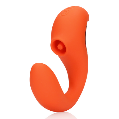 Vibromasseur G-Spot avec onde de pulsation clitoridienne - Orange sauvage