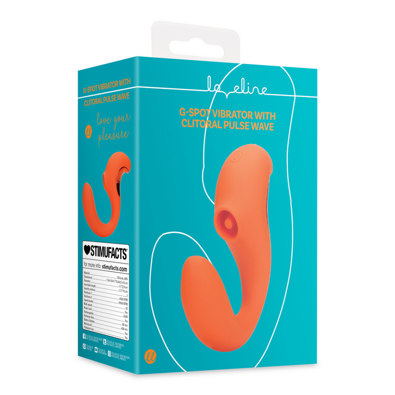 Vibromasseur G-Spot avec onde de pulsation clitoridienne - Orange sauvage