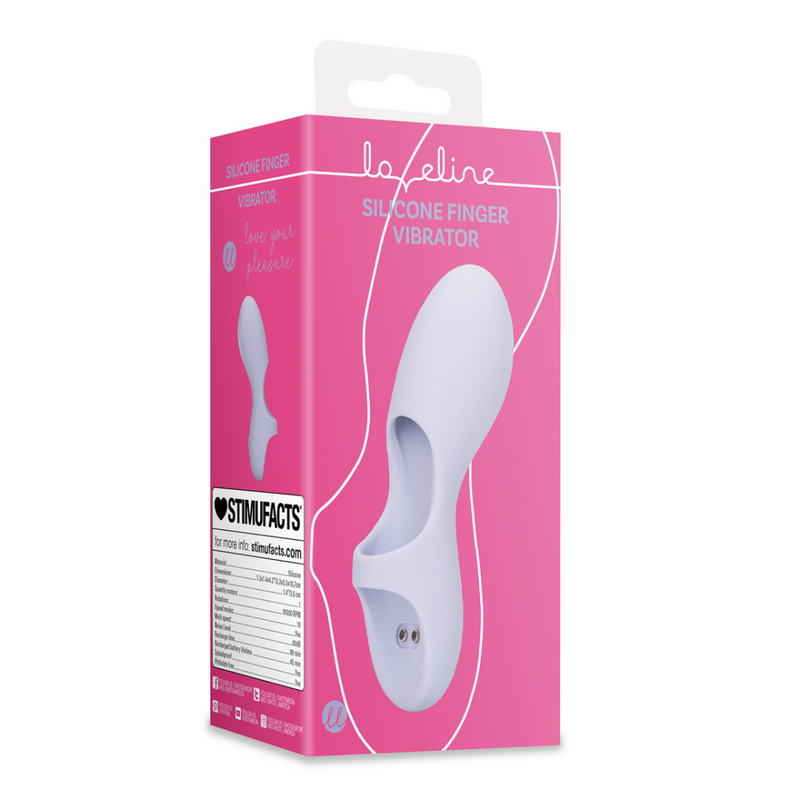 Vibromasseur en silicone pour les doigts - Lavande