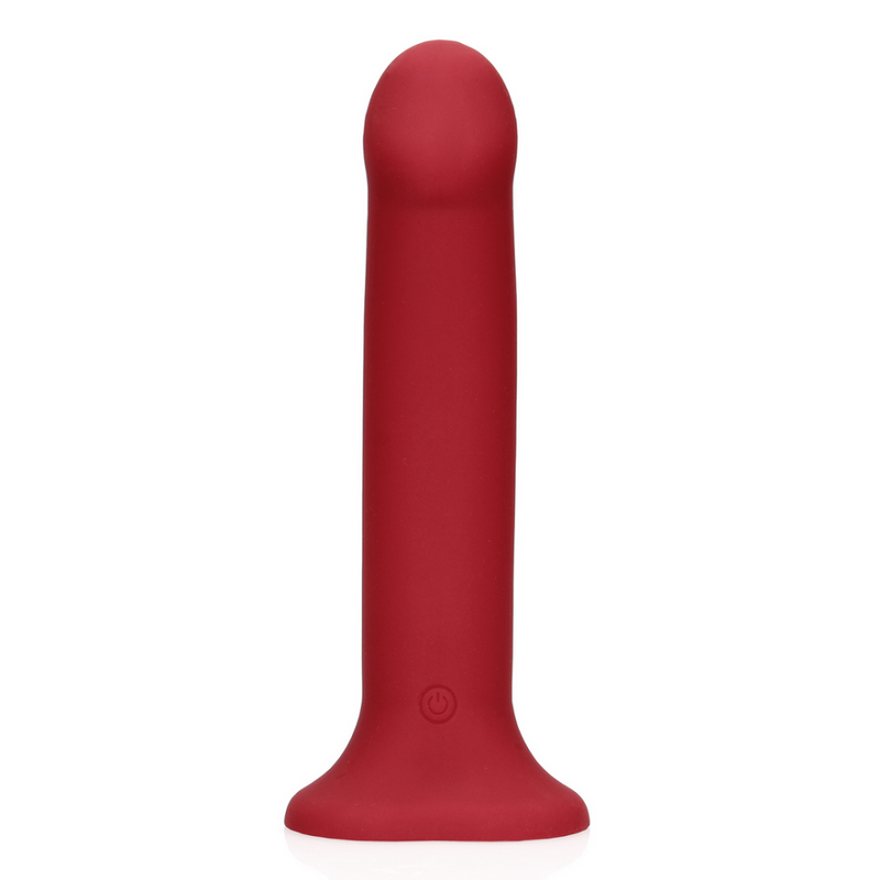 Dildo vibrant non-phallique - Grand - Rouge framboise