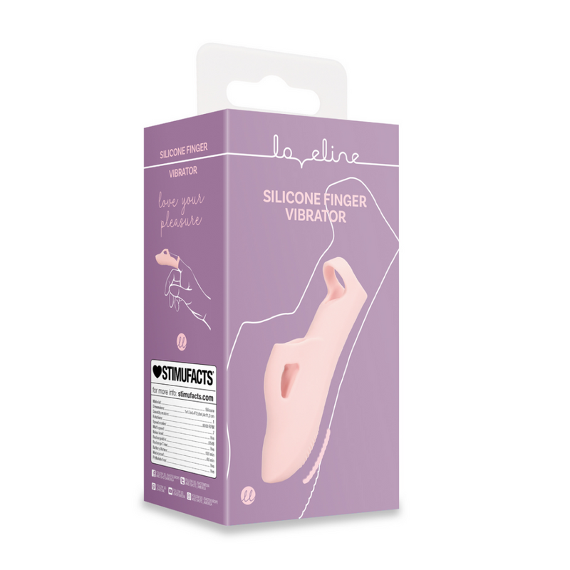 Vibromasseur en silicone pour les doigts - Touch of Pink