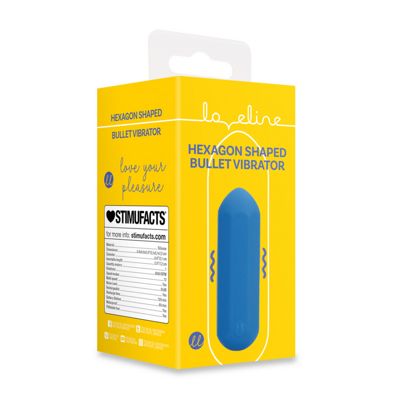 Vibromasseur en forme d'hexagone - Jetset Blue