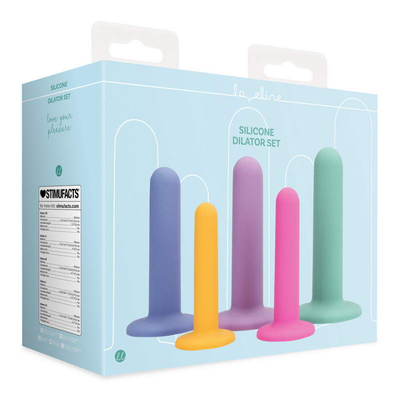 Set de dilatateurs vaginaux en silicone - Multicolore