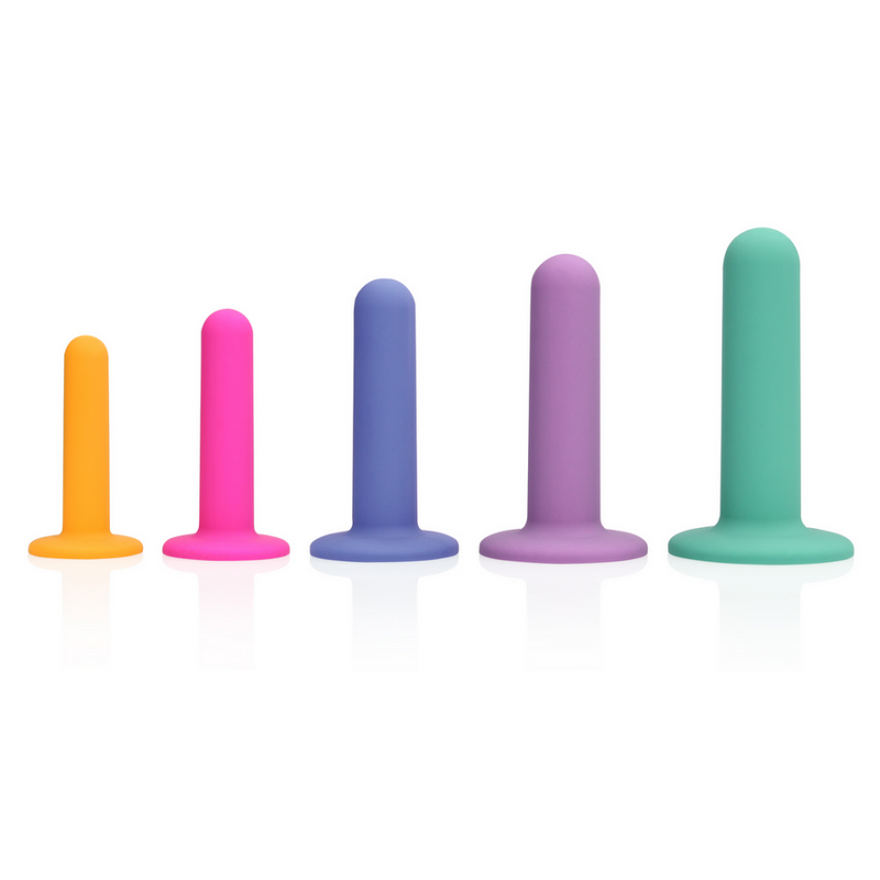 Set de dilatateurs vaginaux en silicone - Multicolore