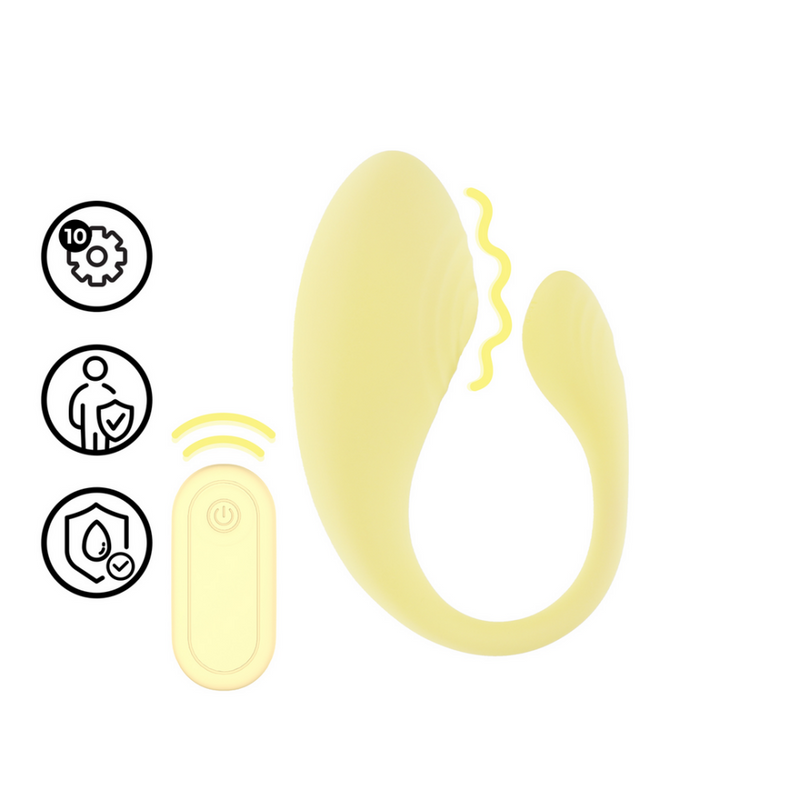 Vibromasseur G-Spot avec Télécommande - Jaune