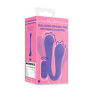 Vibromasseur pliable à double extrémité avec télécommande - Violet