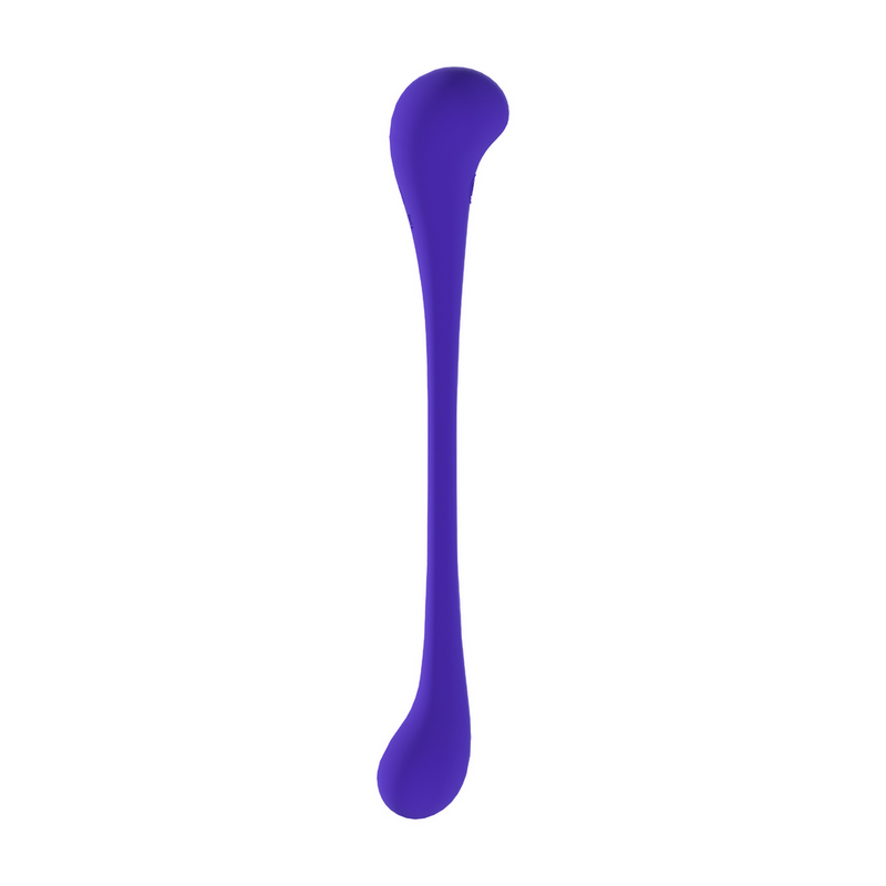 Vibromasseur pliable à double extrémité avec télécommande - Violet