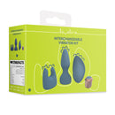 Kit de Vibromasseur Interchangeable - Bleu/Gris