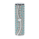 Tiffany - Lipstick Vibrator with 4 Attachments - Blue
