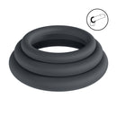 Ensemble de 3 anneaux en silicone classique - L/XL/XXL - Noir