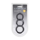 Ensemble de 3 anneaux en silicone classique - L/XL/XXL - Noir
