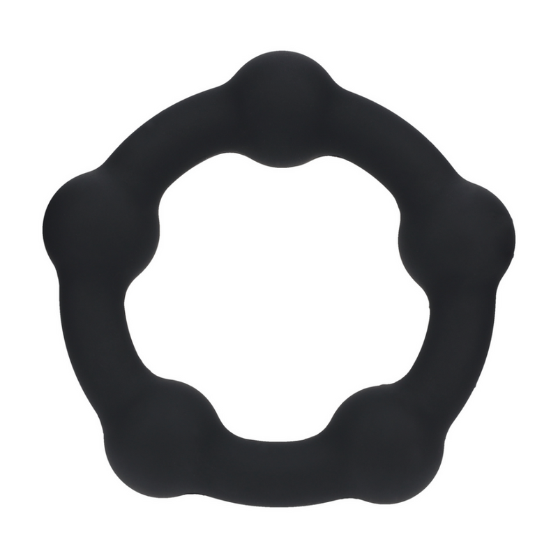 Cockring en silicone perlé - M - 35mm - Noir