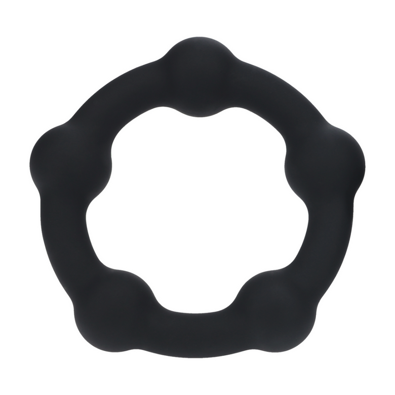 Cockring en silicone perlé - L - 45mm - Noir