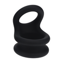 Cockring en silicone double large - M - Noir