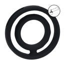Anneau en silicone rainuré classique pour le pénis et les testicules - Noir