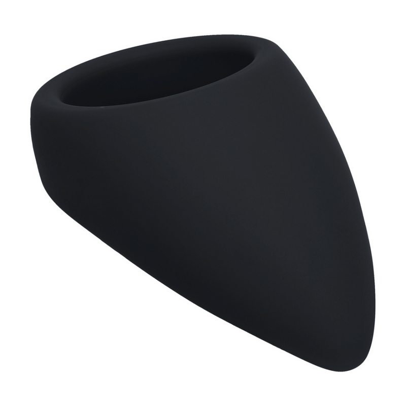 Cockring en silicone en forme de goutte - Noir