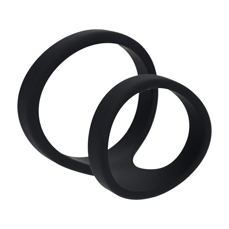 2 Boucles Anneau en Silicone - Noir