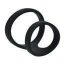 2 Boucles Anneau en Silicone - Noir
