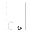 2 Boucles Anneau en Silicone - Noir