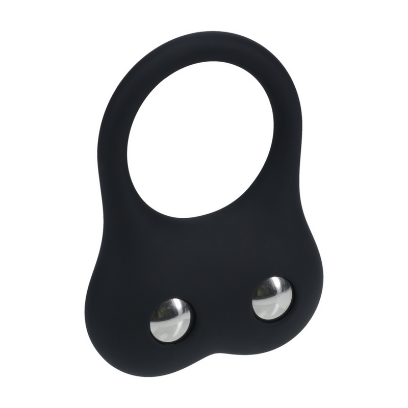 Cockring d'entraînement en silicone - M - Noir