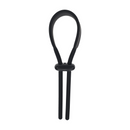 Lasso Cockring en silicone large et ajustable - 5 mm - Noir
