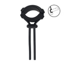 Anneau péni en silicone détachable, large et ajustable - 5 mm - Noir