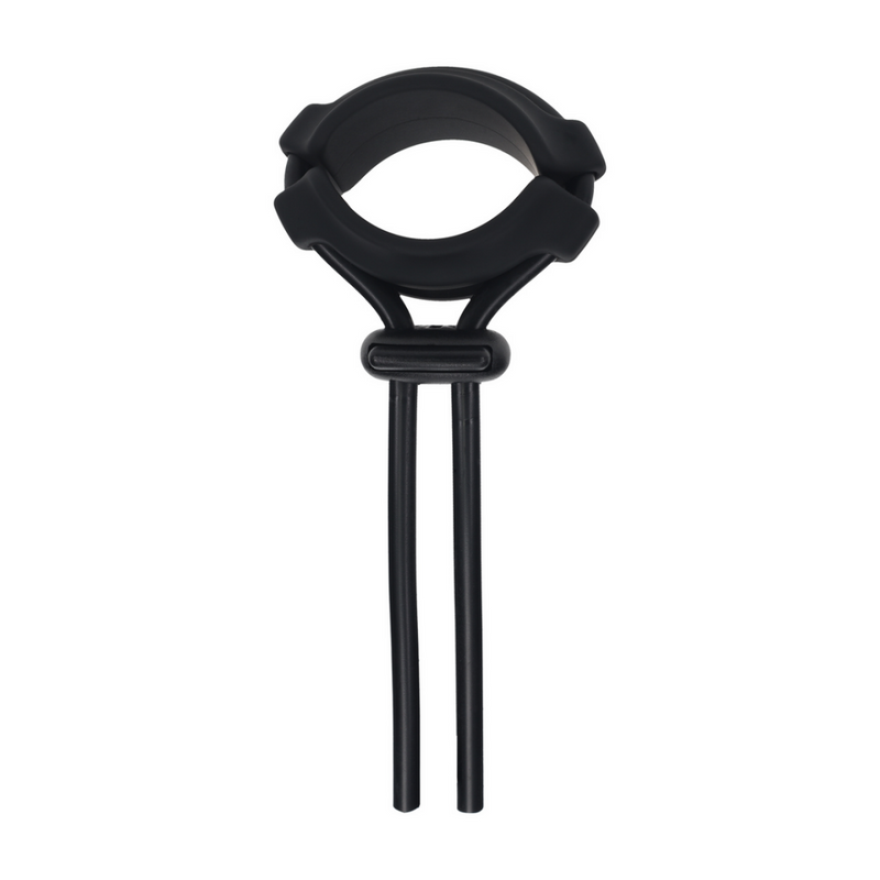 Anneau péni en silicone détachable, large et ajustable - 5 mm - Noir