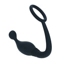 Cockring en silicone avec stimulateur de prostate - S - Noir