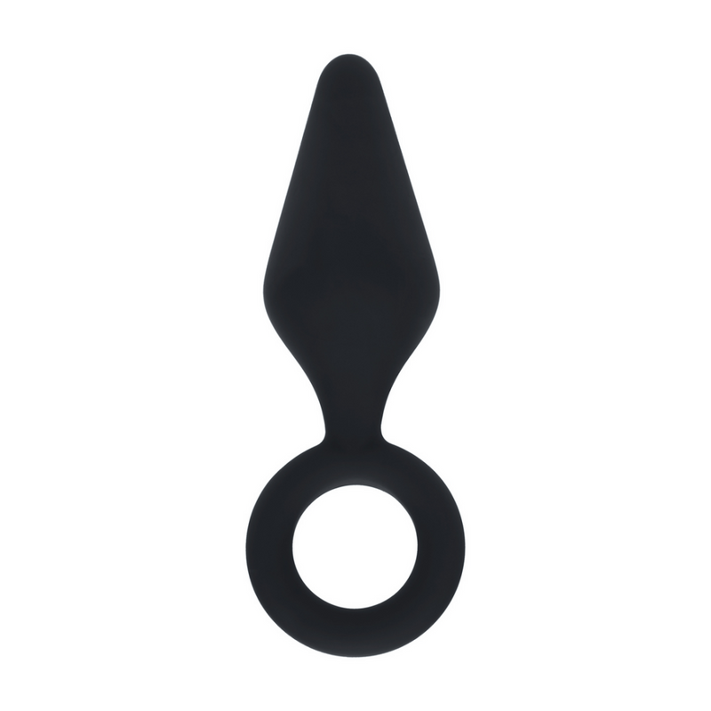 Plug Anal en Silicone avec Anse - S - Noir