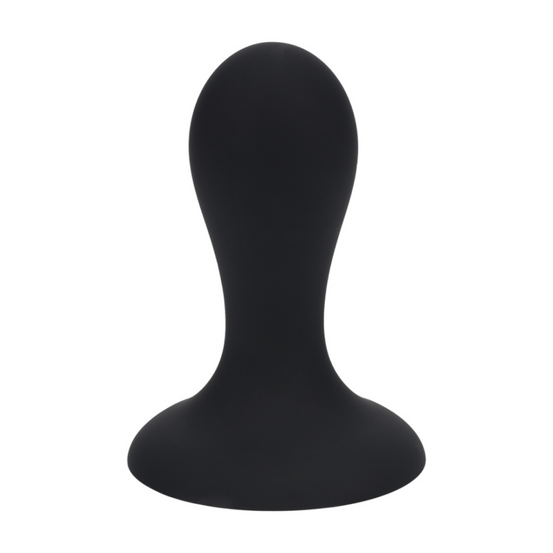 Plug anal en silicone liquide avec grelot - S - Noir